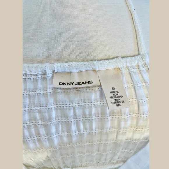 DKNY Jeans White Cotton Midi-Calf Length Sundress - Size M - Picture 10 of 15